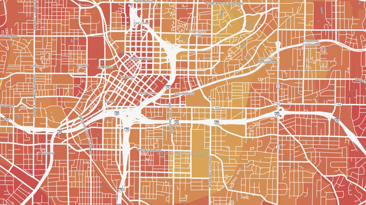 30312, GA Map of Vehicle Theft Rates