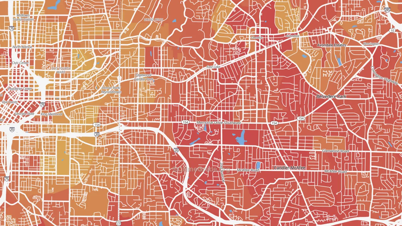 30317, GA Map of Vehicle Theft Rates