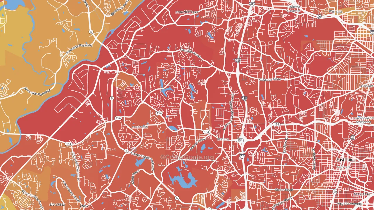 30331, GA Map of Vehicle Theft Rates