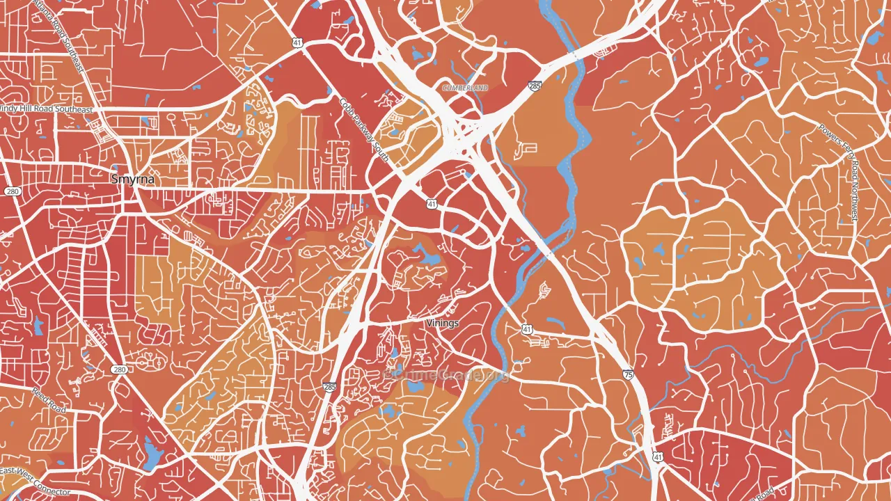 30339, GA Map of Vehicle Theft Rates