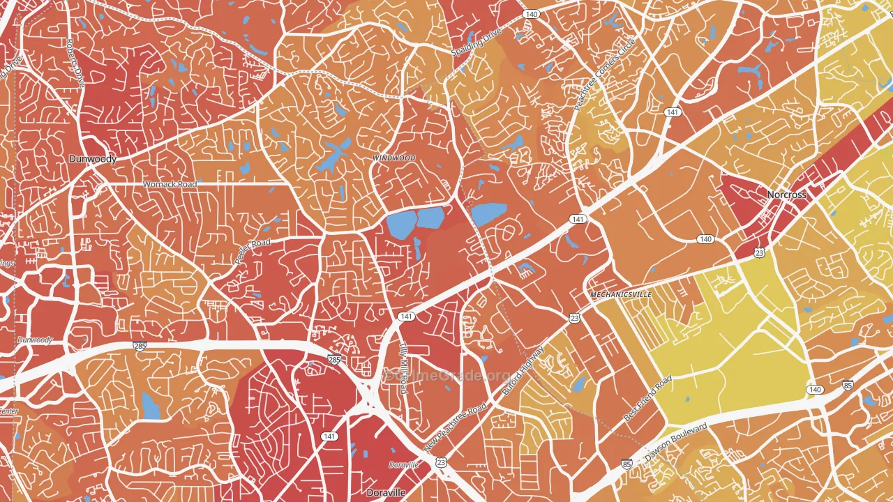 30360, GA Map of Vehicle Theft Rates