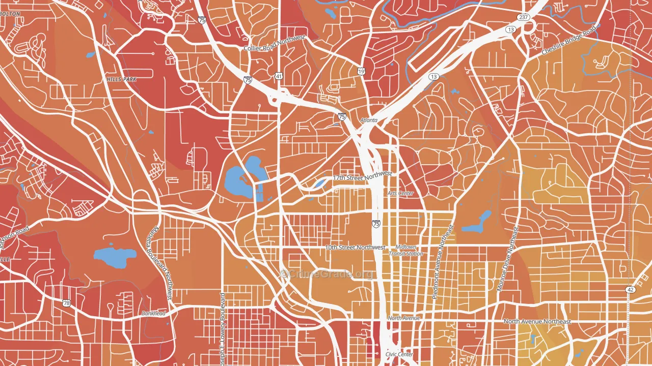 30363, GA Map of Vehicle Theft Rates