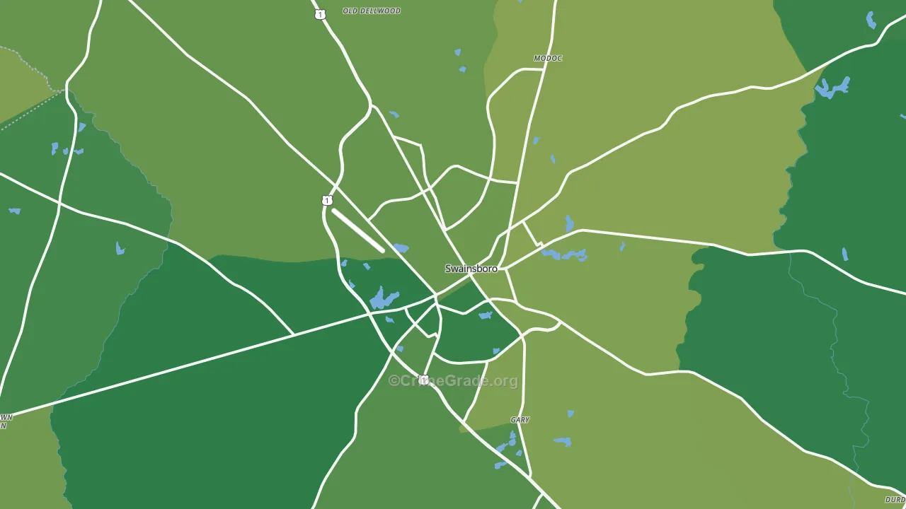 30401, GA Map of Vehicle Theft Rates