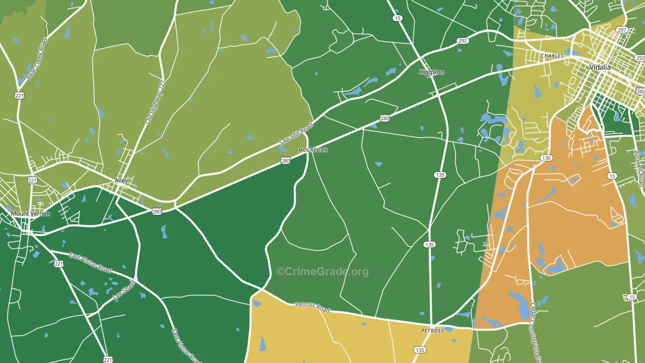 30410, GA Map of Vehicle Theft Rates