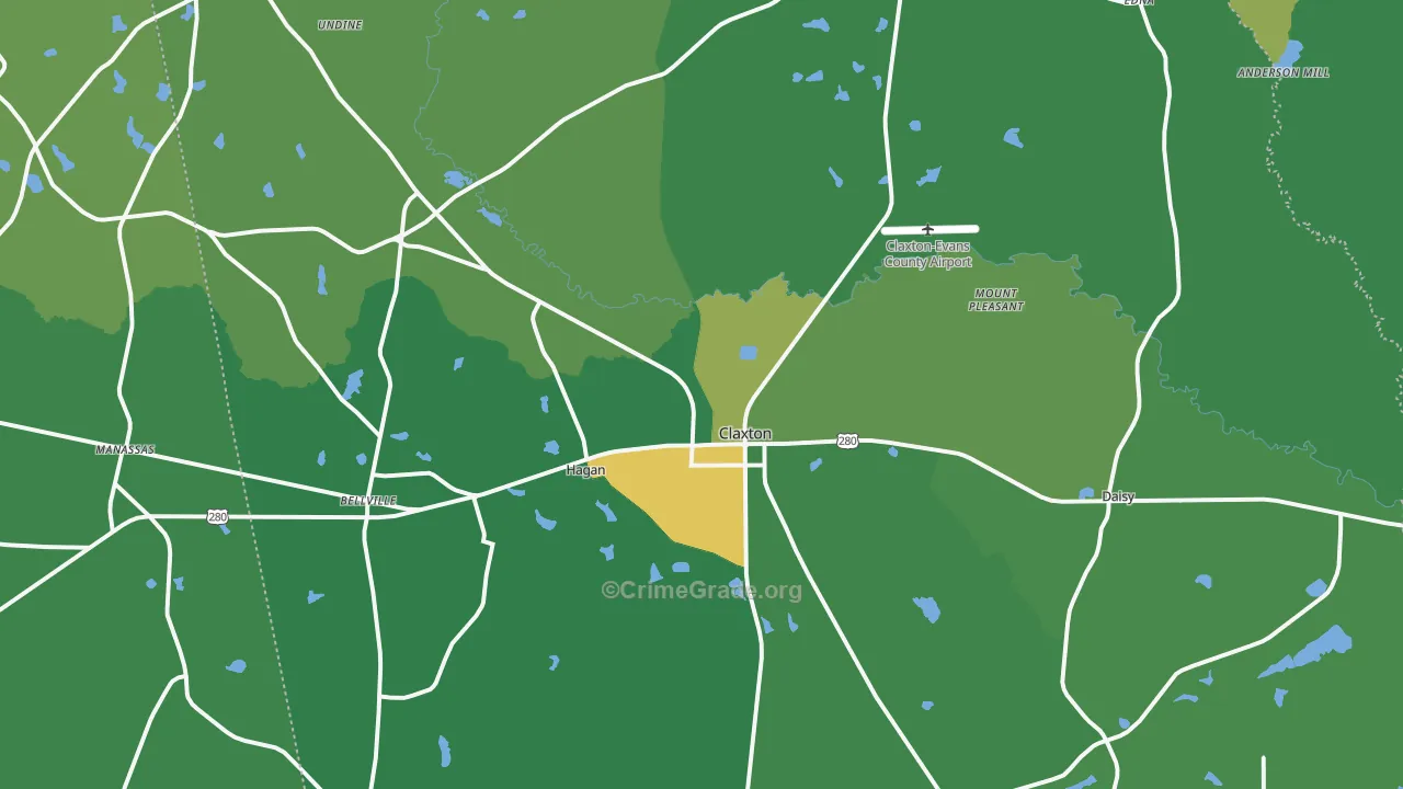 30417, GA Map of Vehicle Theft Rates