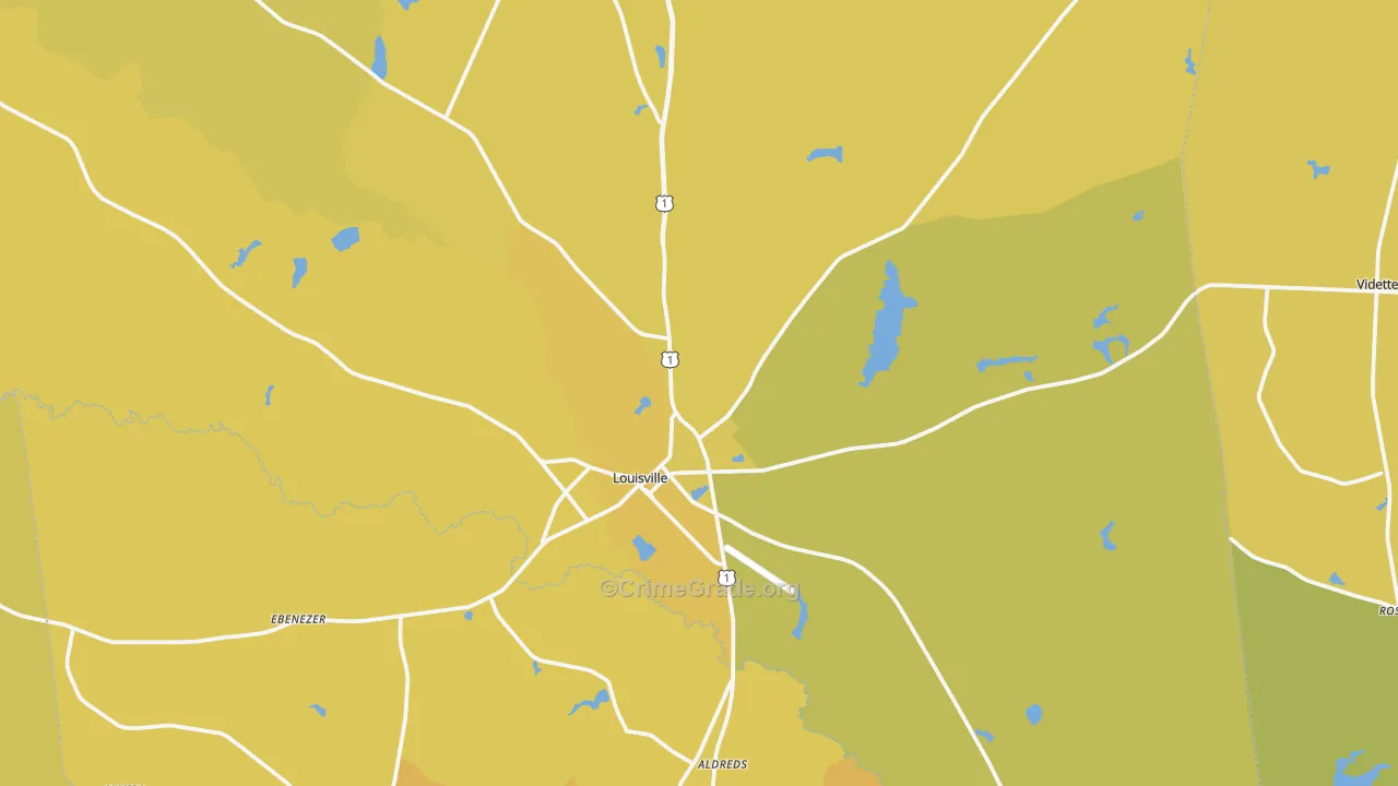30434, GA Map of Vehicle Theft Rates