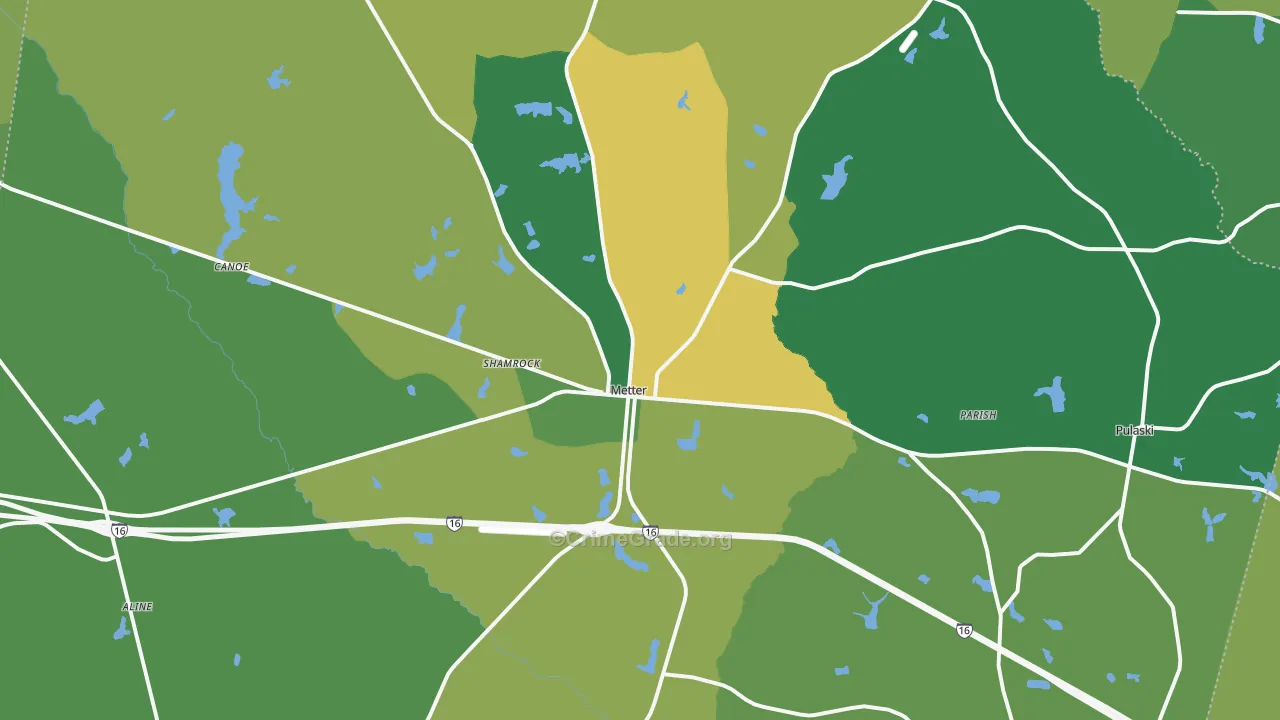 30439, GA Map of Vehicle Theft Rates
