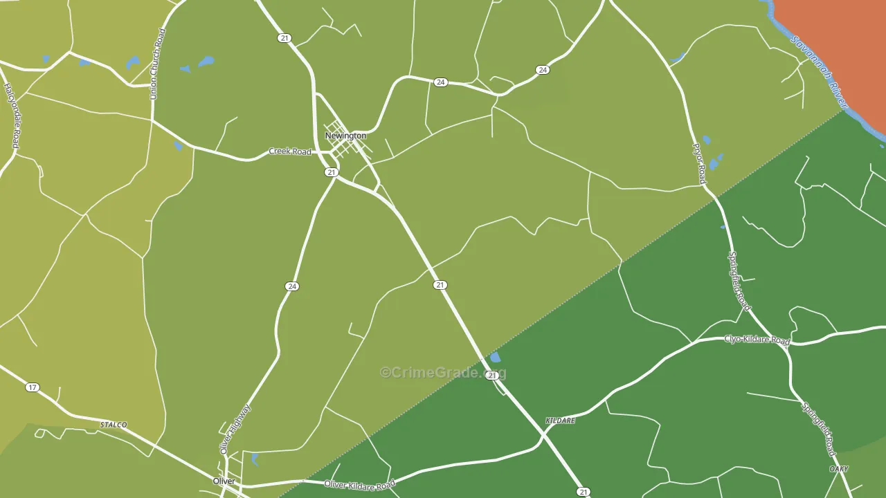 30446, GA Map of Vehicle Theft Rates