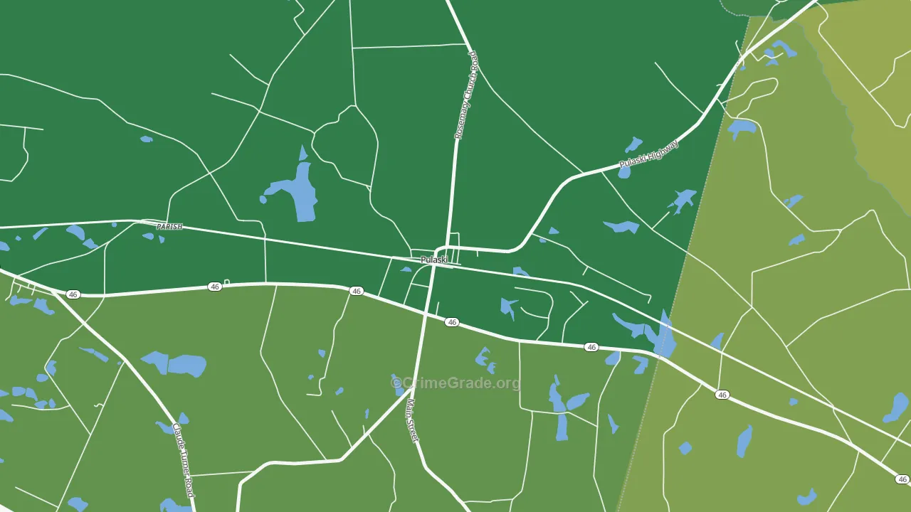 30451, GA Map of Vehicle Theft Rates