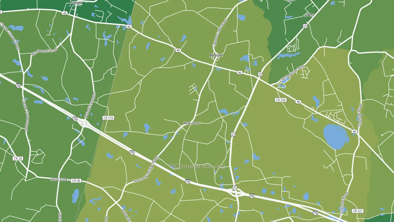 30452, GA Map of Vehicle Theft Rates