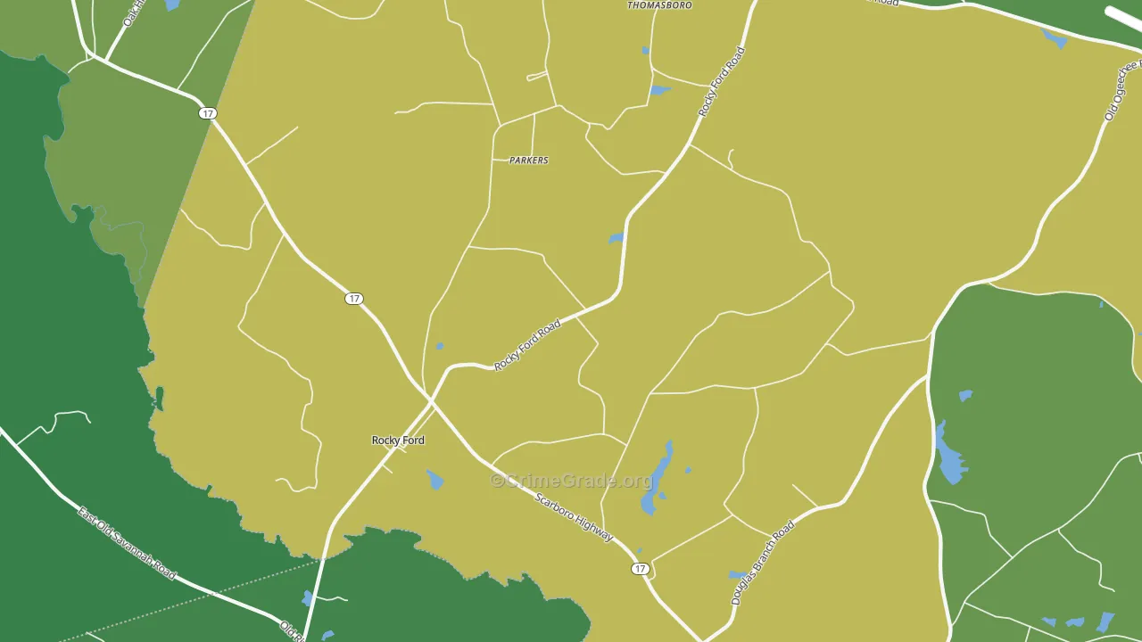 30455, GA Map of Vehicle Theft Rates