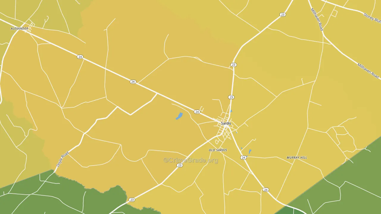 30456, GA Map of Vehicle Theft Rates