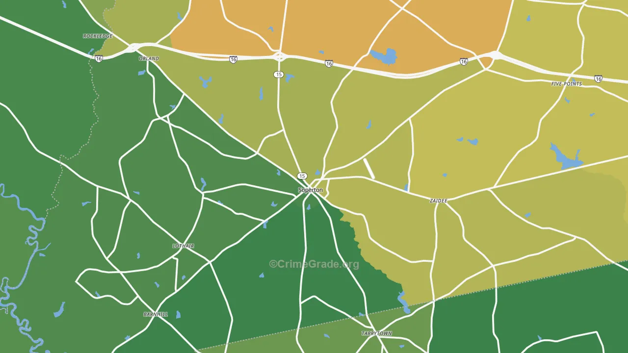 30457, GA Map of Vehicle Theft Rates