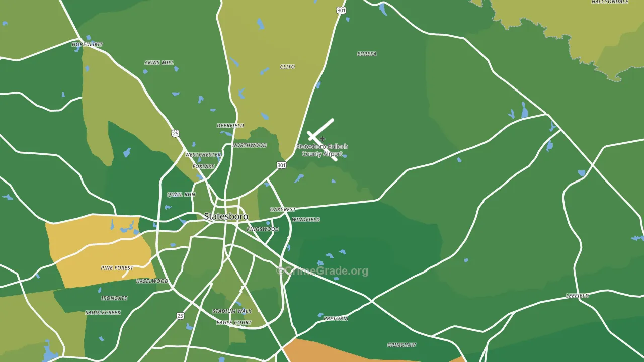 30461, GA Map of Vehicle Theft Rates