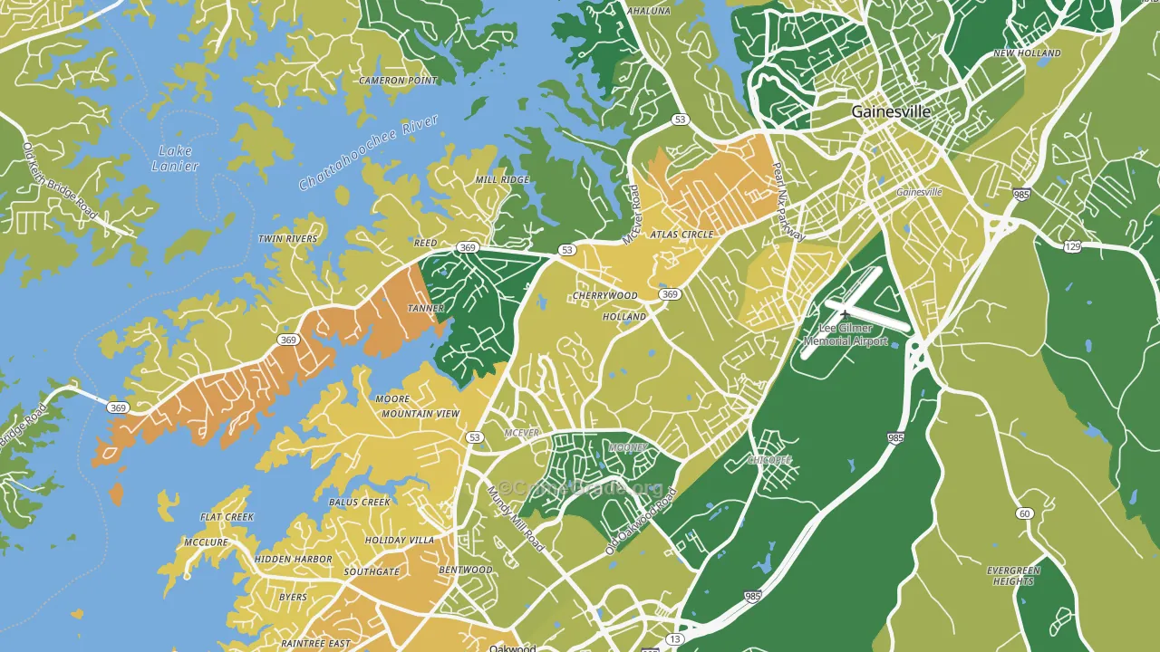 30504, GA Map of Vehicle Theft Rates