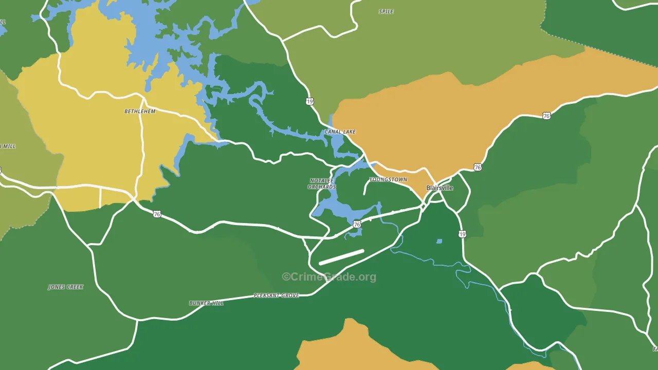 30512, GA Map of Vehicle Theft Rates