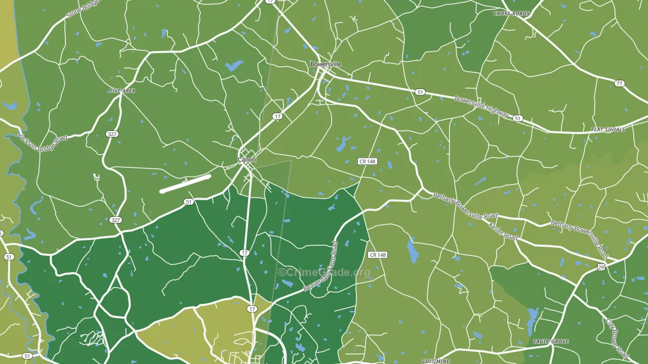 30520, GA Map of Vehicle Theft Rates