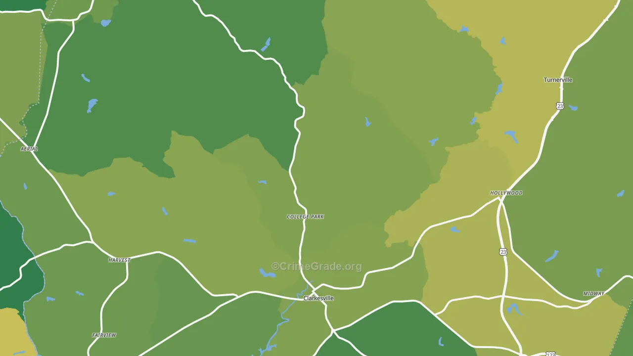 30523, GA Map of Vehicle Theft Rates