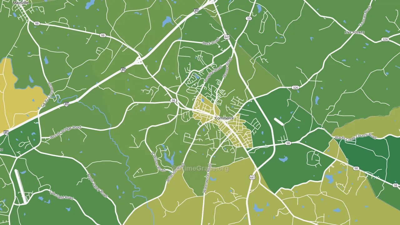 30529, GA Map of Vehicle Theft Rates