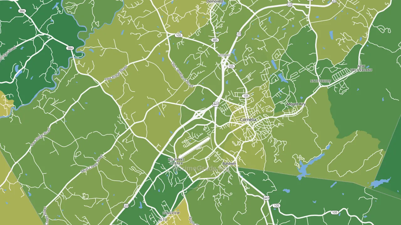 30531, GA Map of Vehicle Theft Rates