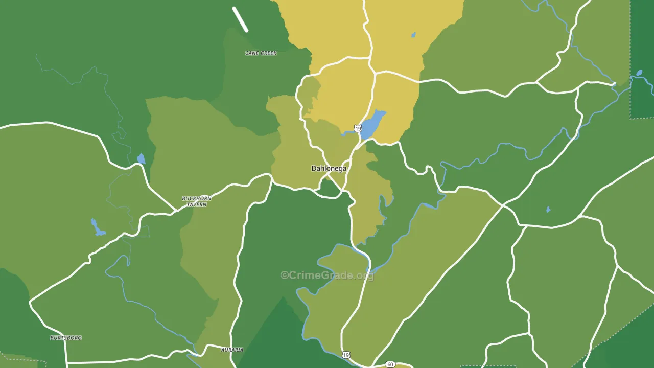 30533, GA Map of Vehicle Theft Rates