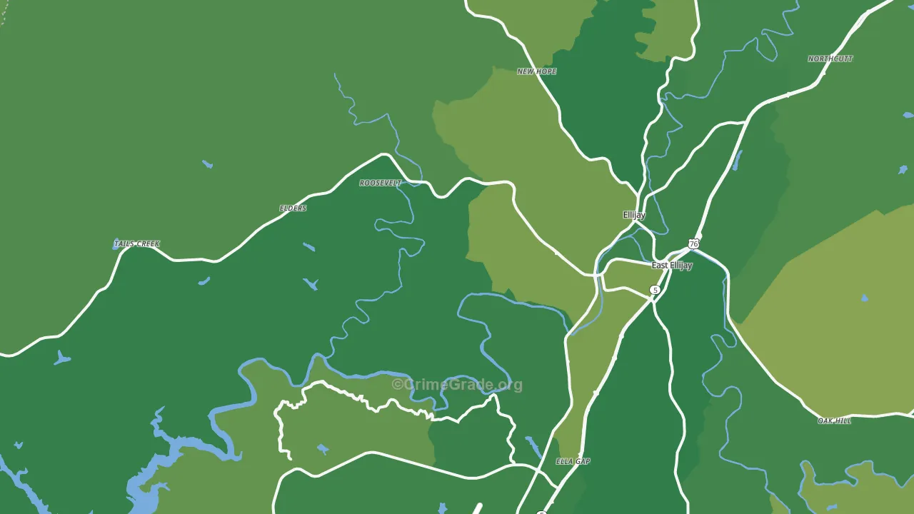 30540, GA Map of Vehicle Theft Rates