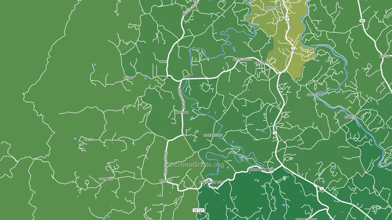 30541, GA Map of Vehicle Theft Rates