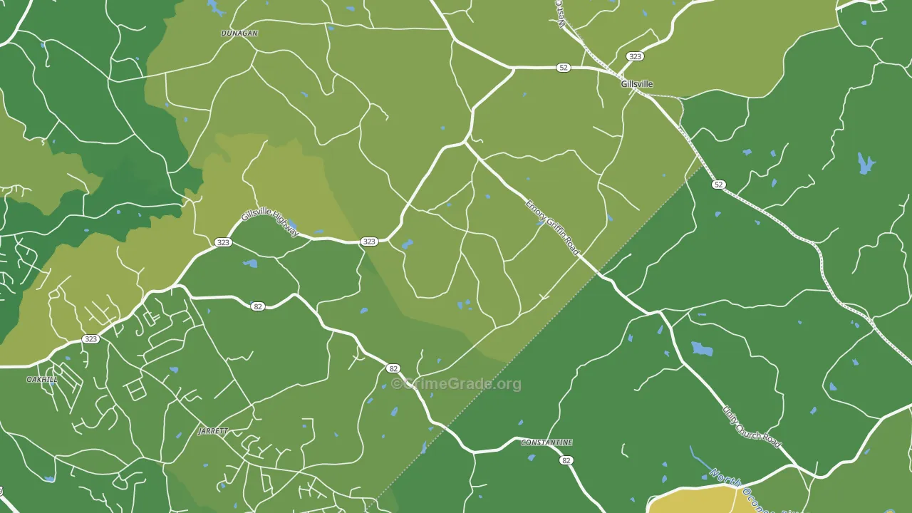 30543, GA Map of Vehicle Theft Rates