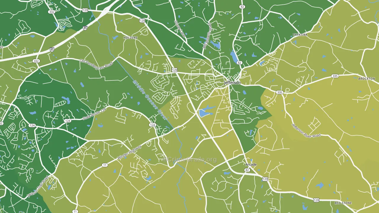 30549, GA Map of Vehicle Theft Rates
