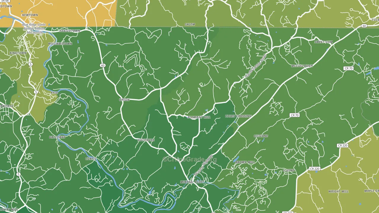 30559, GA Map of Vehicle Theft Rates