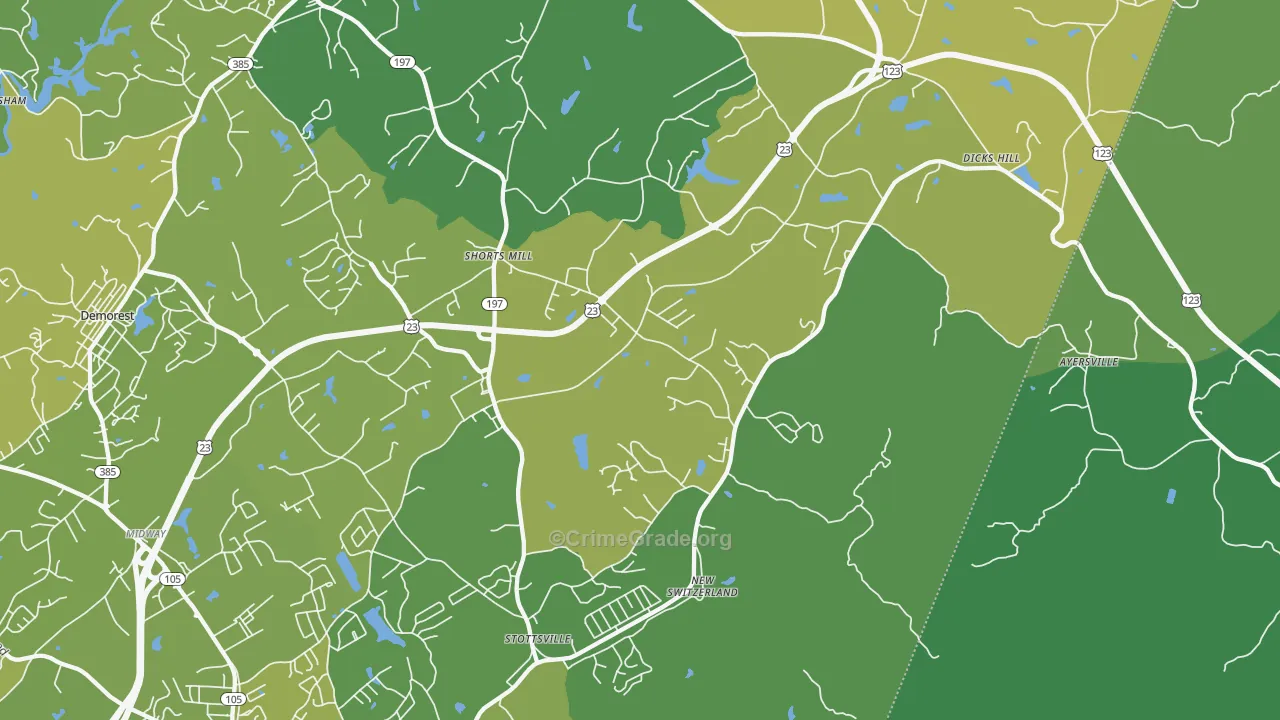 30563, GA Map of Vehicle Theft Rates