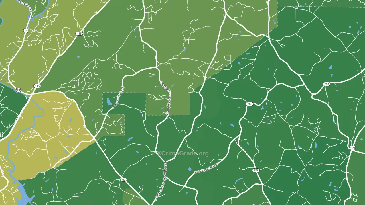 30564, GA Map of Vehicle Theft Rates