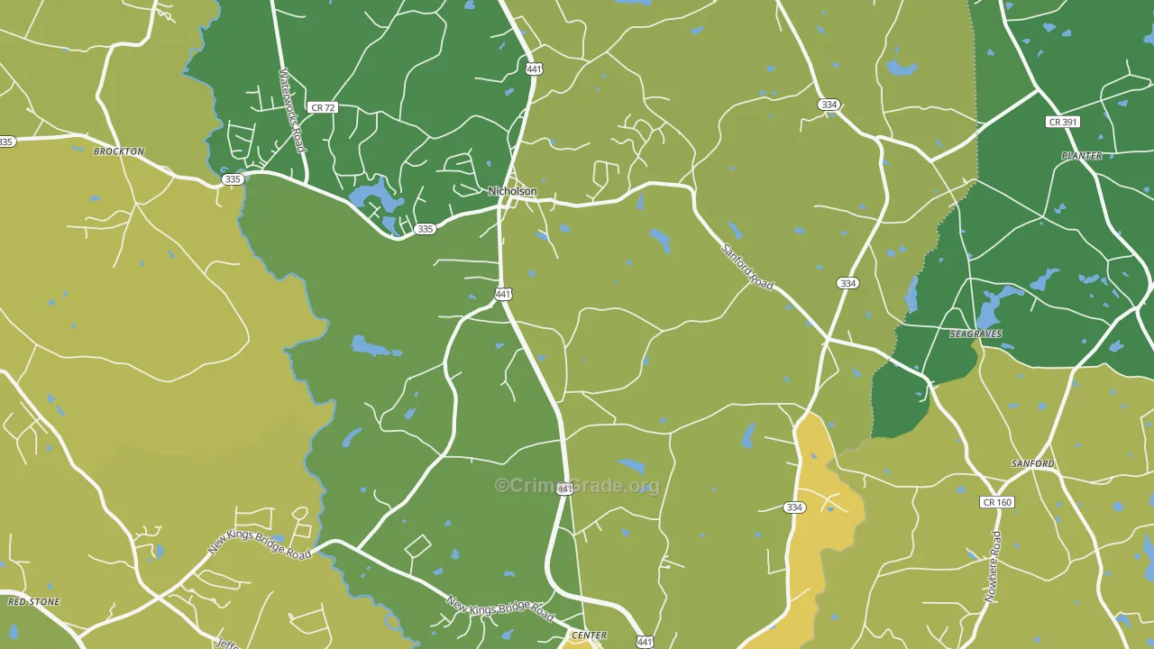 30565, GA Map of Vehicle Theft Rates