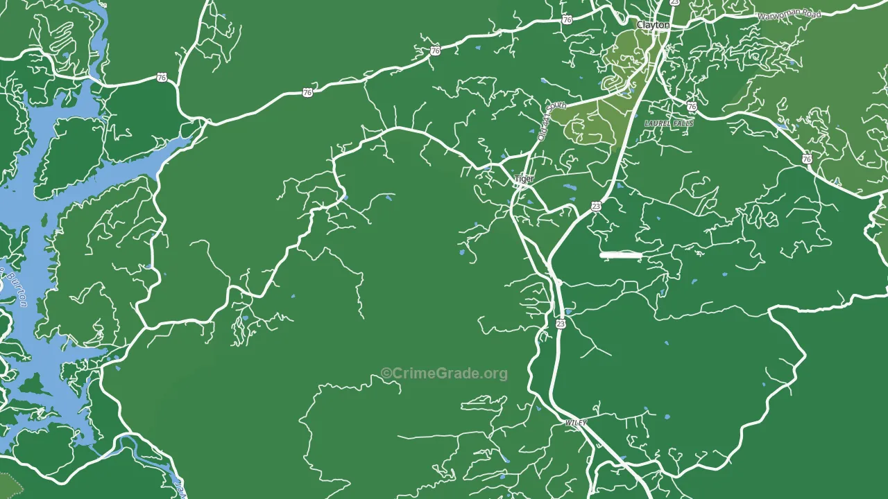 30576, GA Map of Vehicle Theft Rates