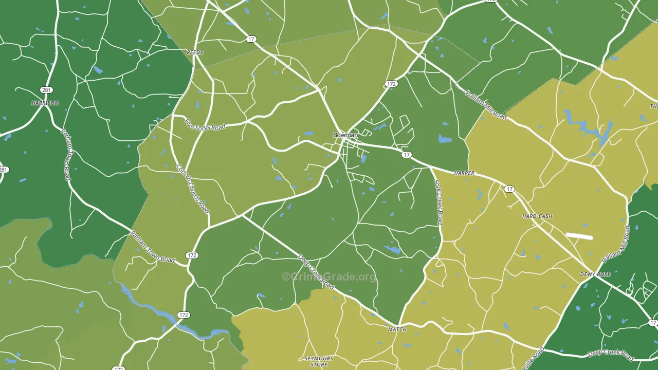30624, GA Map of Vehicle Theft Rates