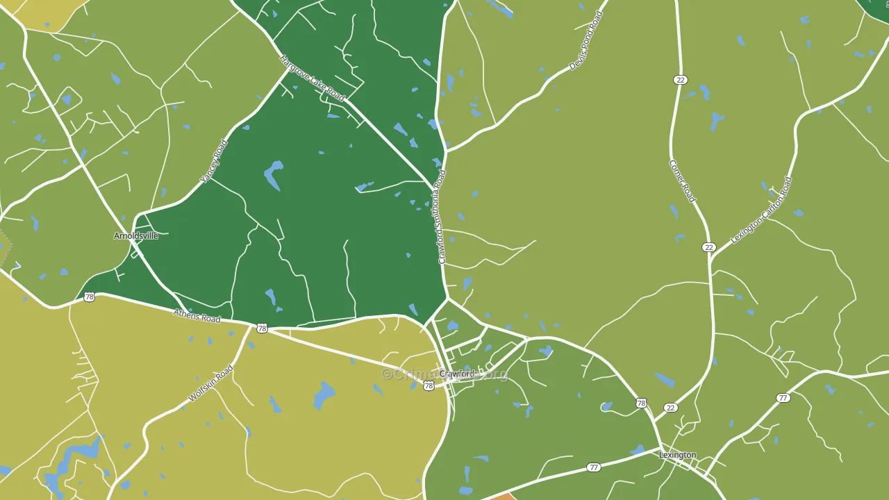 30630, GA Map of Vehicle Theft Rates