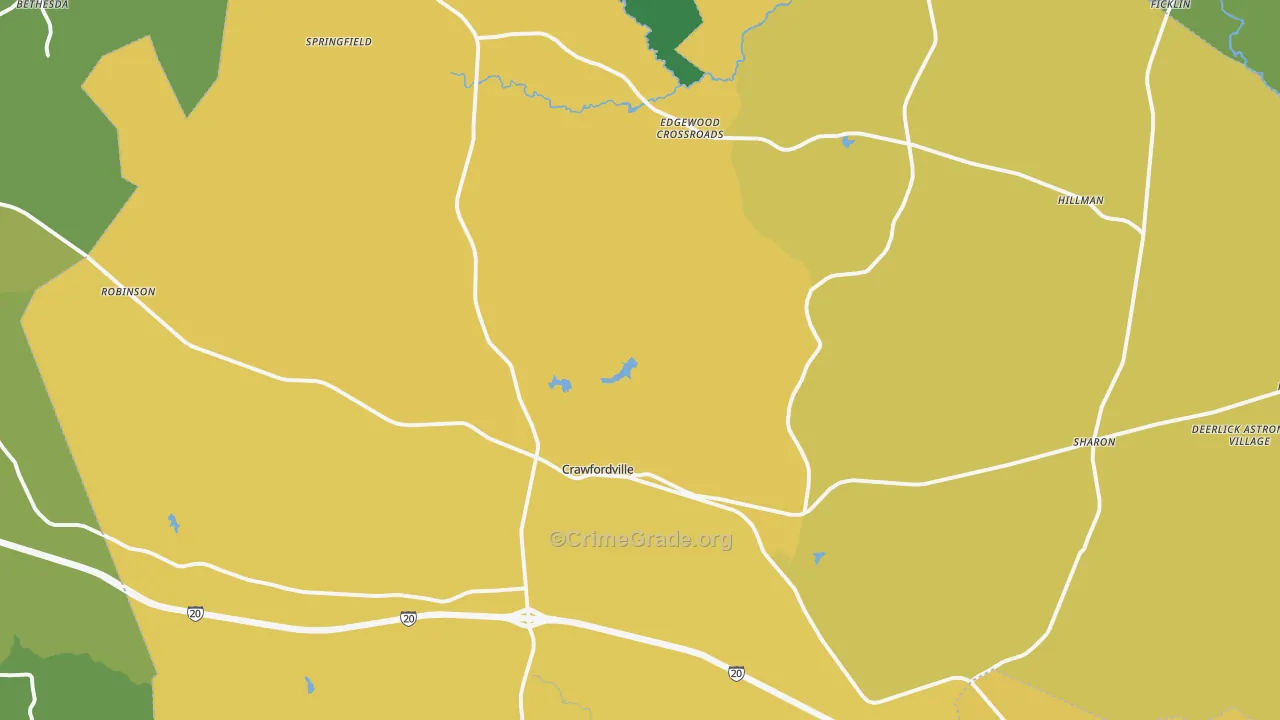30631, GA Map of Vehicle Theft Rates