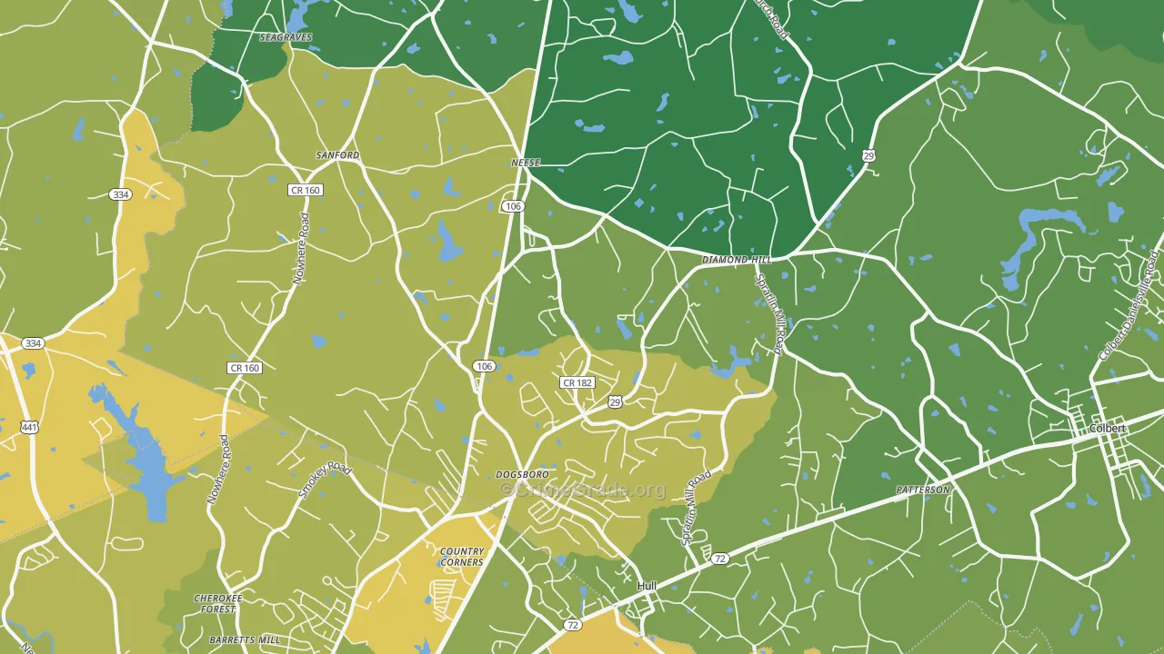 30646, GA Map of Vehicle Theft Rates