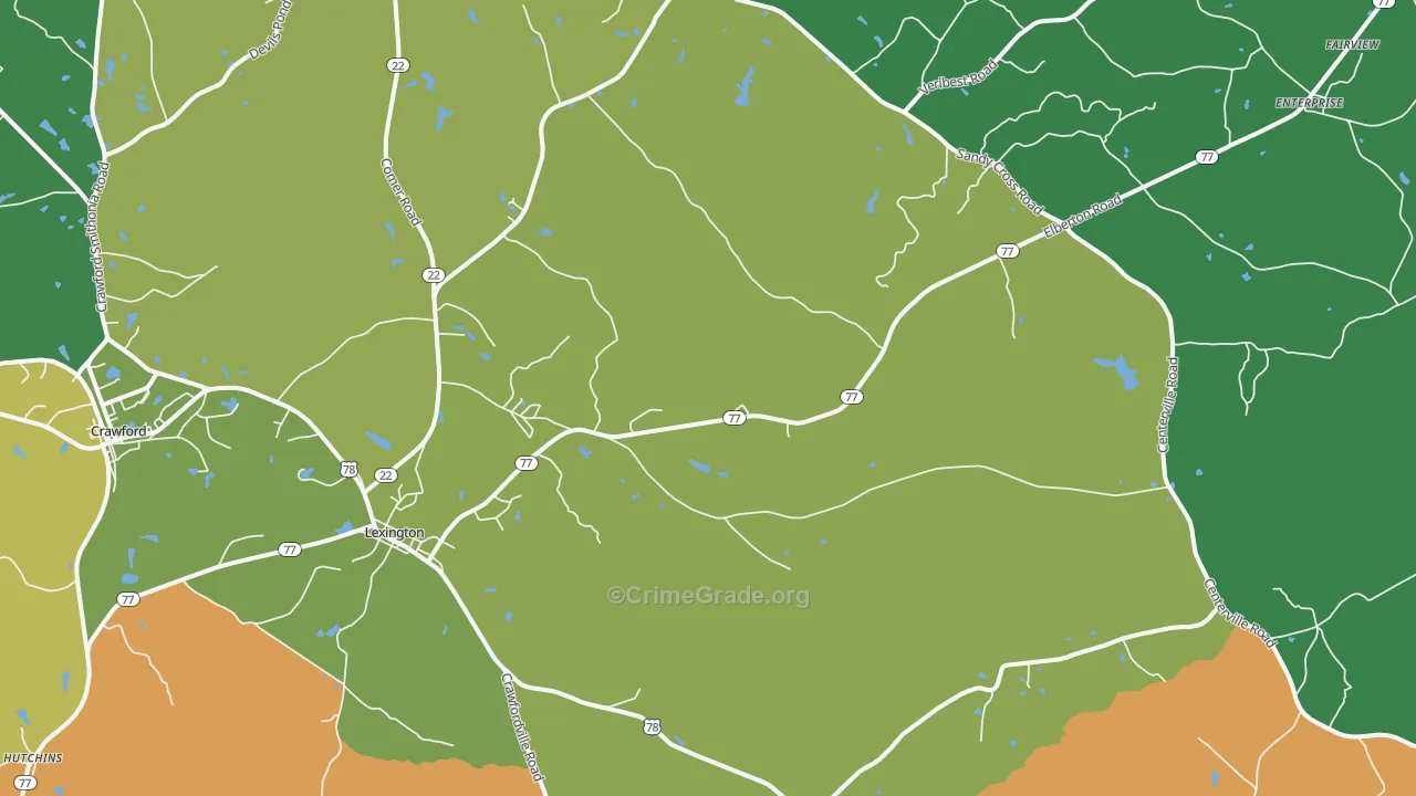 30648, GA Map of Vehicle Theft Rates