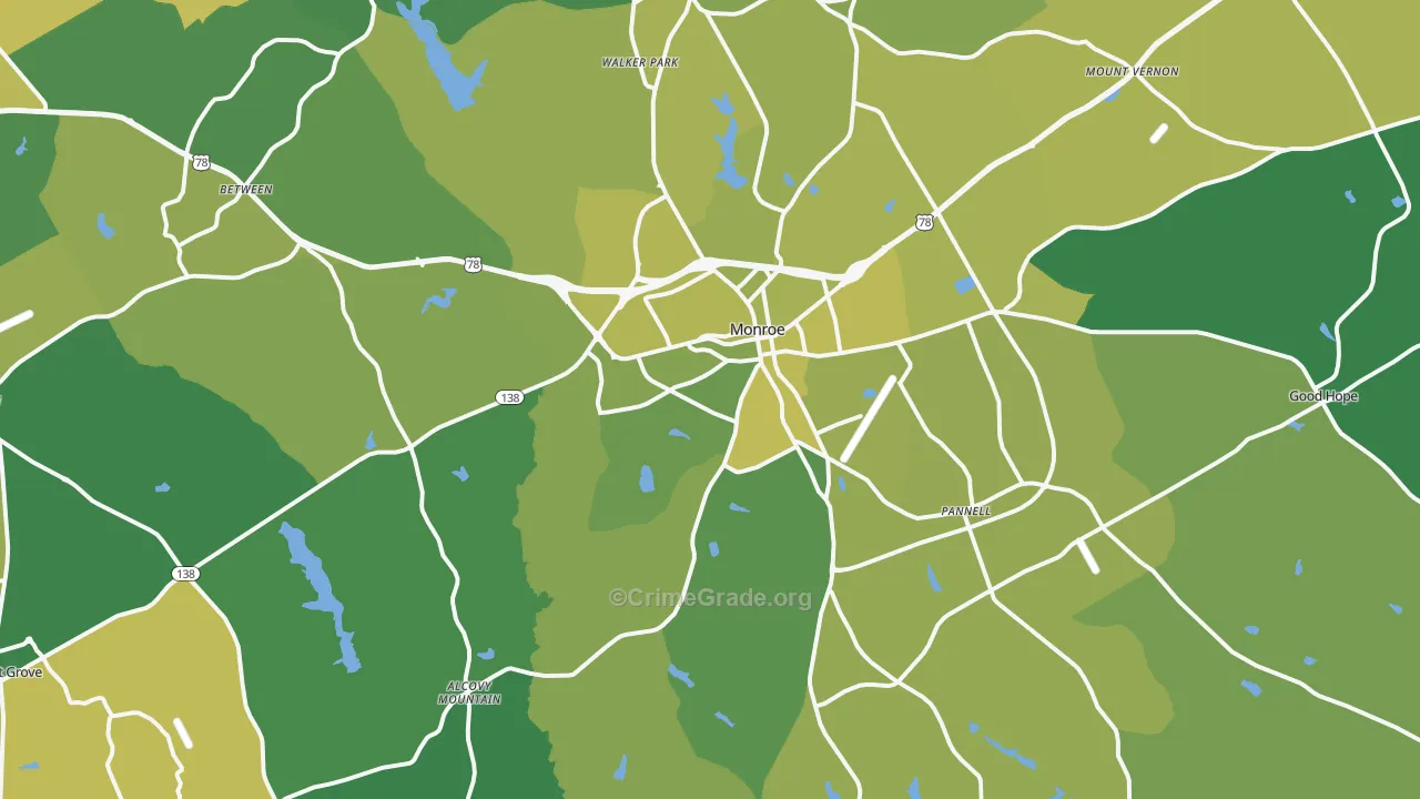 30655, GA Map of Vehicle Theft Rates