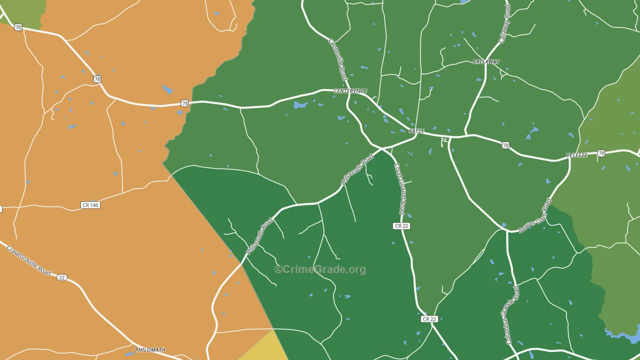 30660, GA Map of Vehicle Theft Rates