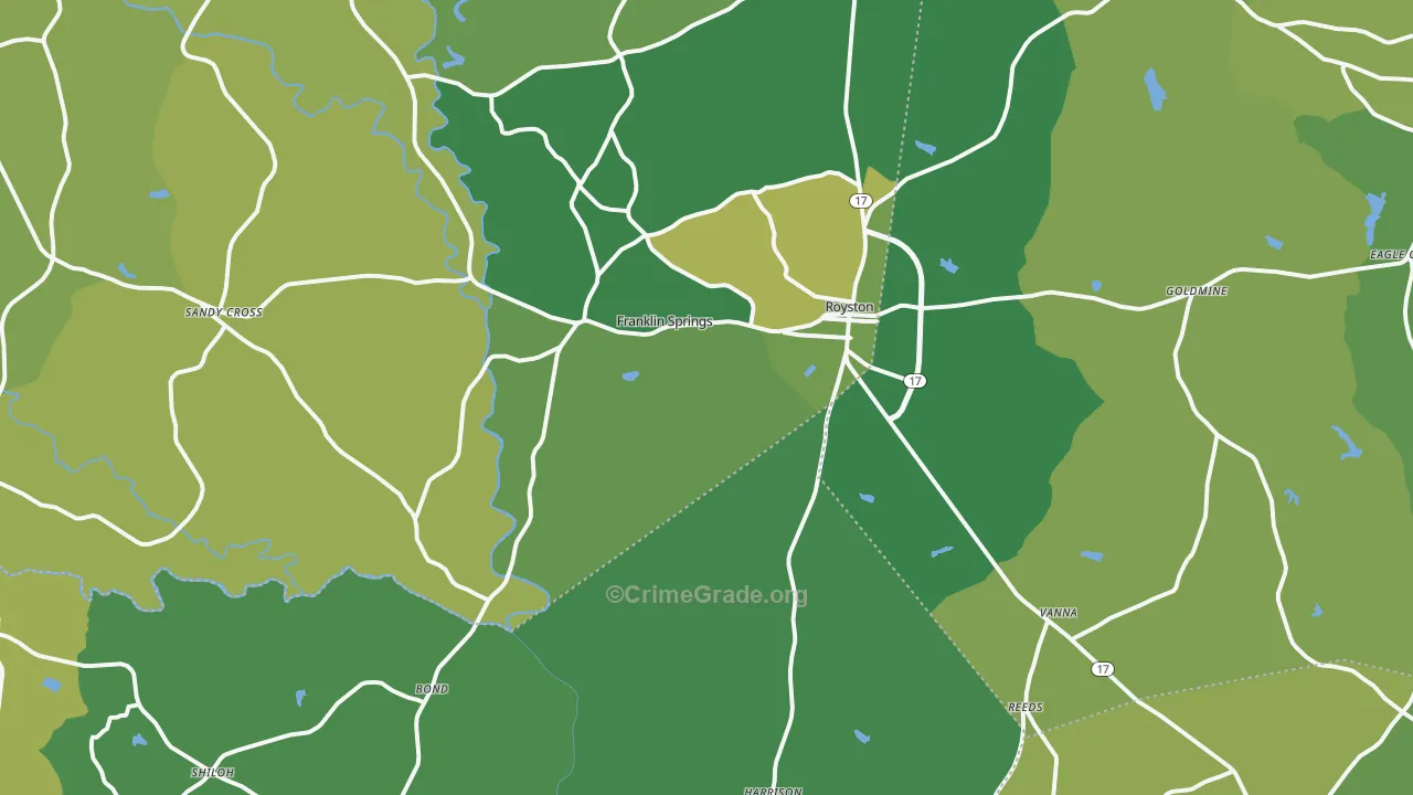 30662, GA Map of Vehicle Theft Rates