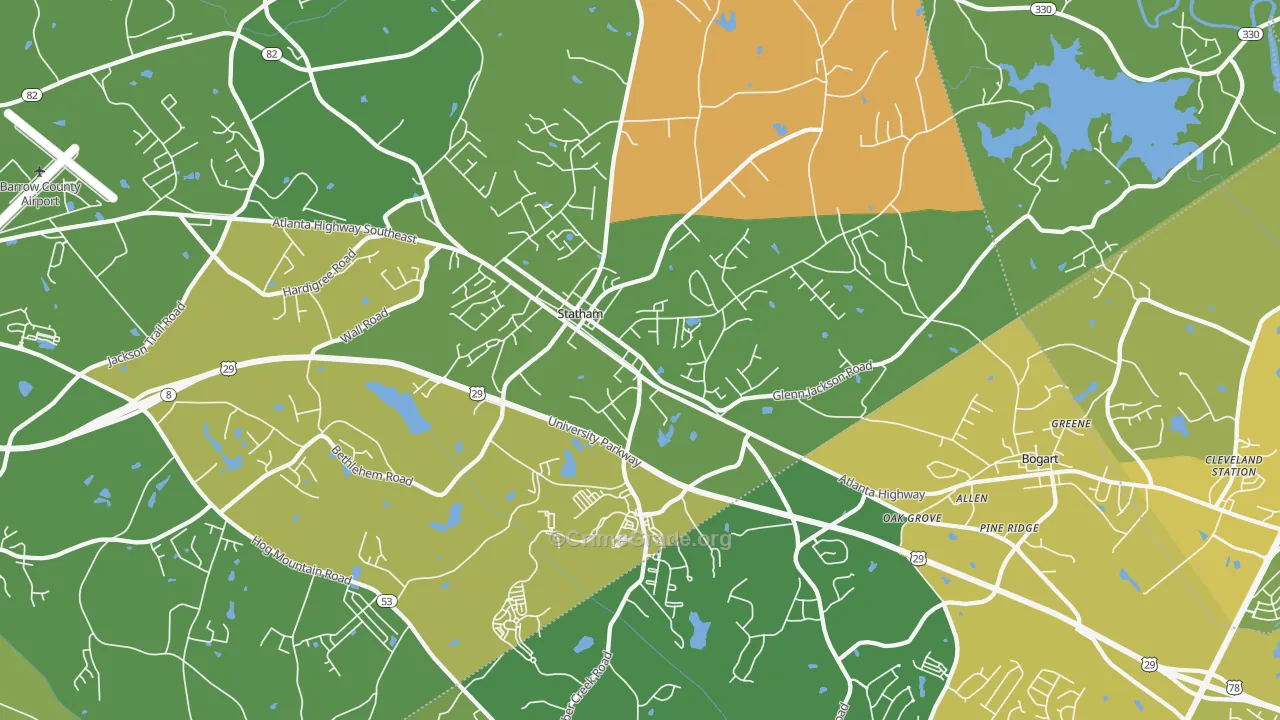 30666, GA Map of Vehicle Theft Rates