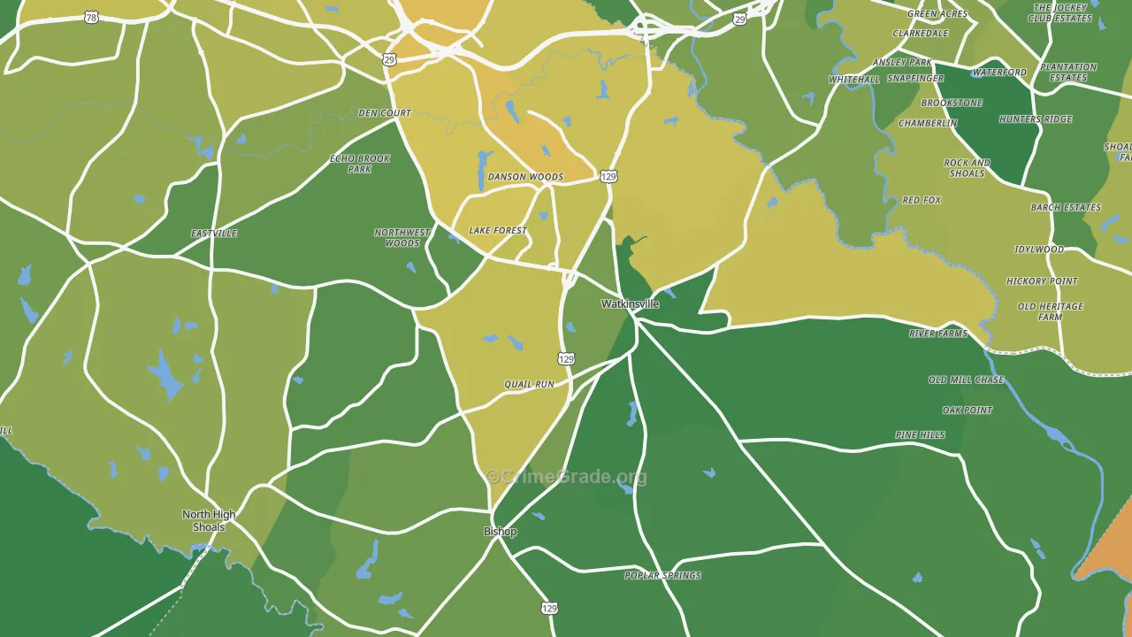 30677, GA Map of Vehicle Theft Rates