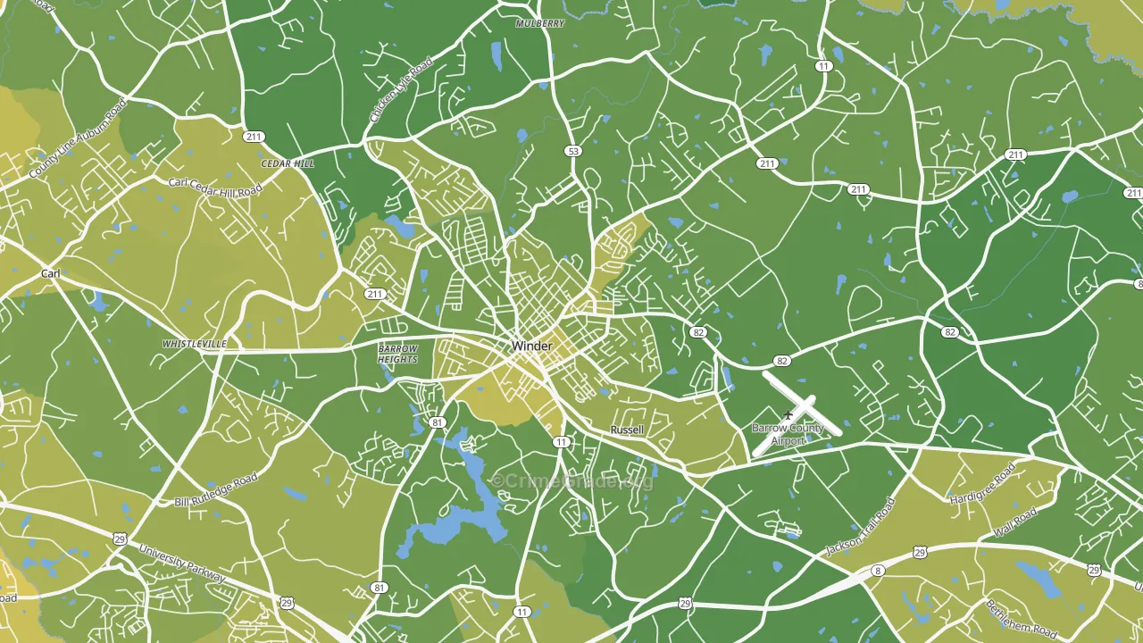 30680, GA Map of Vehicle Theft Rates