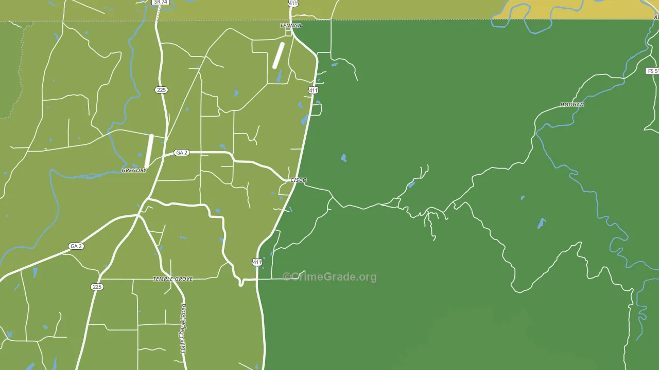 30708, GA Map of Vehicle Theft Rates