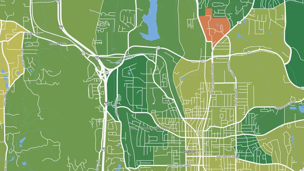 30722, GA Map of Vehicle Theft Rates