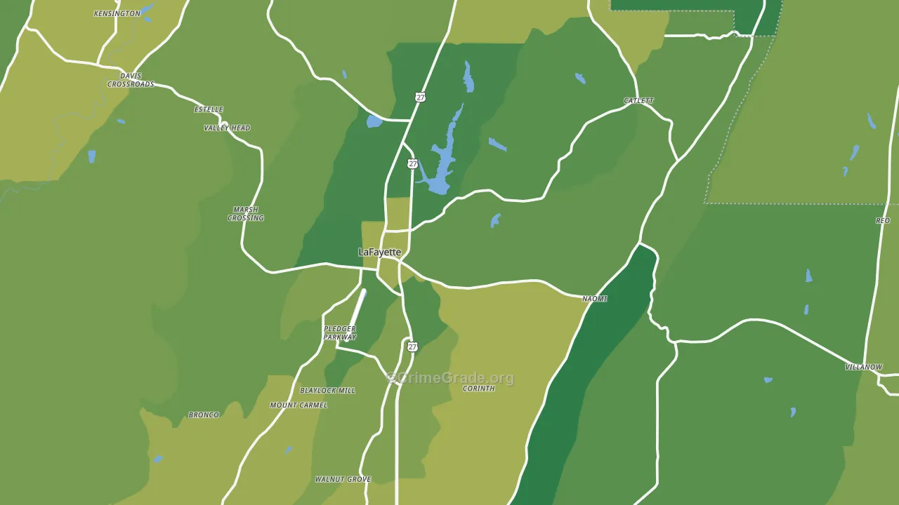 30728, GA Map of Vehicle Theft Rates