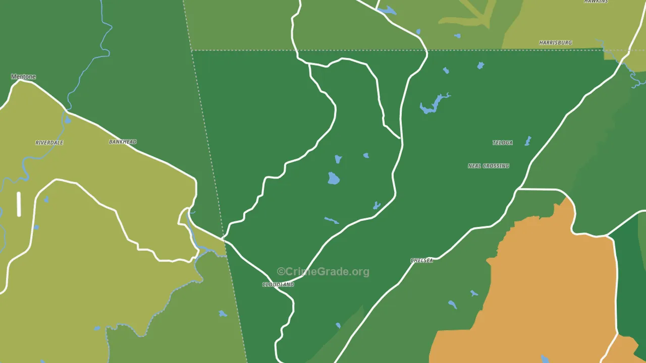 30731, GA Map of Vehicle Theft Rates