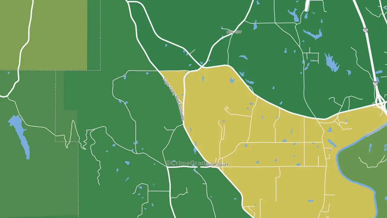 30746, GA Map of Vehicle Theft Rates